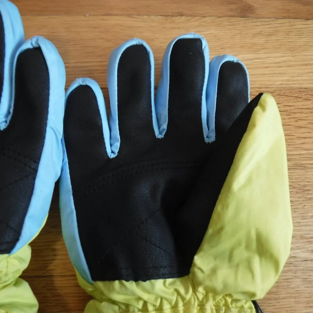 Aixhw Kids Insulated Winter Teal Yellow Black Size Medium